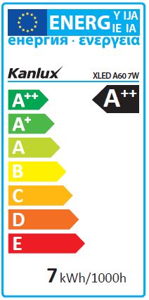 Ampoule LED XLED A60 E27 7W Lumière jaune