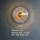 Applique murale LED Design Craquelé en acier inoxydable et aluminium