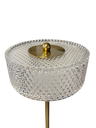 Lampe à poser LED cristal en acrylique et métal bronze