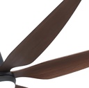 Plafonnier ventilateur Breezelux LED 32W en métal grain de bois avec lumière blanche naturelle pour intérieur à Dakar, Sénégal