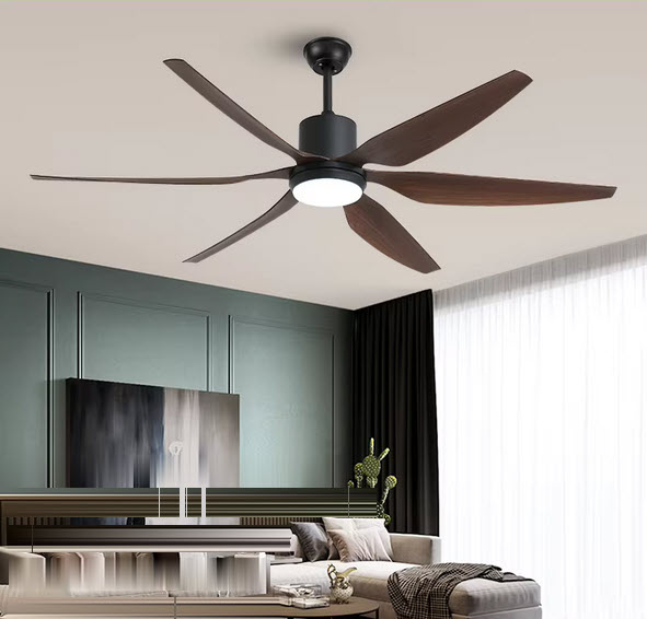 Ventilateur plafonnier Breezelux LED 32W design boisé pour salons et chambres modernes au Sénégal