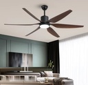 Ventilateur plafonnier Breezelux LED 32W design boisé pour salons et chambres modernes au Sénégal