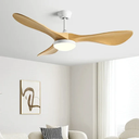 Plafonnier VELORA ventilateur LED 24W en bois grain naturel