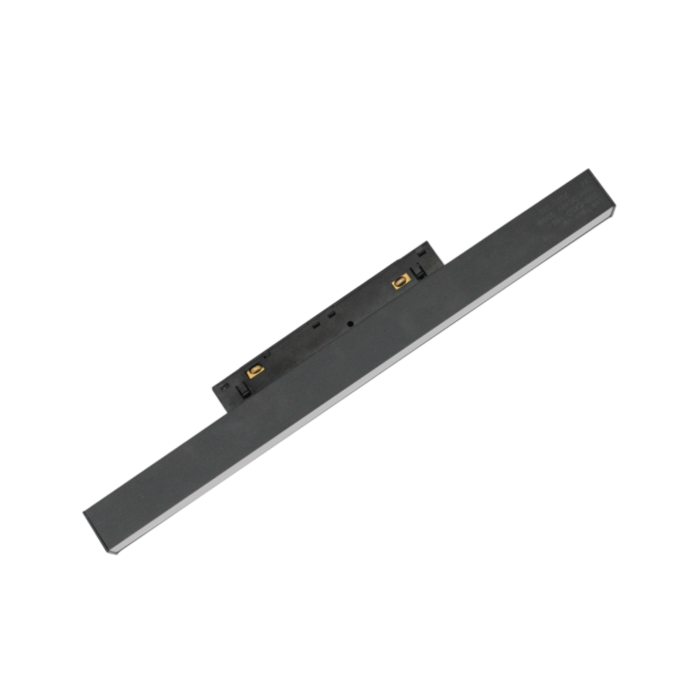 Profilé LED 20W noir sur rail magnétique 48V avec lumière blanche naturelle pour intérieur moderne à Dakar, Sénégal