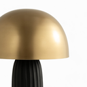 Lampe à poser Harmony en métal brossé antique et abat-jour en métal laiton