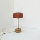 LAMPE METAL MANGUIER TERRE CUITE TEXTURE OR 26x26x52cm E27 5W