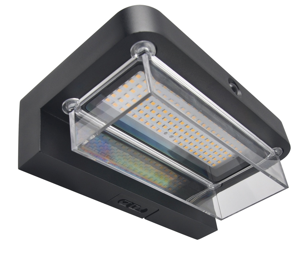 Applique extérieure en aluminium, pc noir étanche IP55