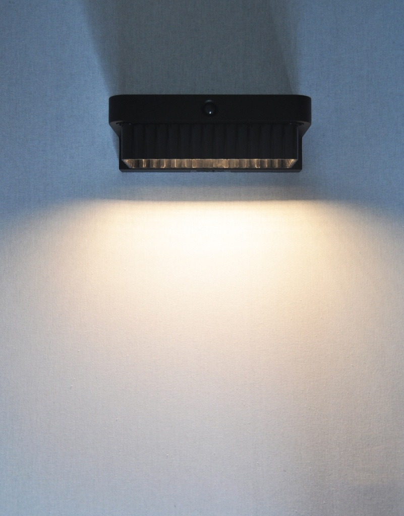 Applique extérieure en aluminium, pc noir étanche IP55