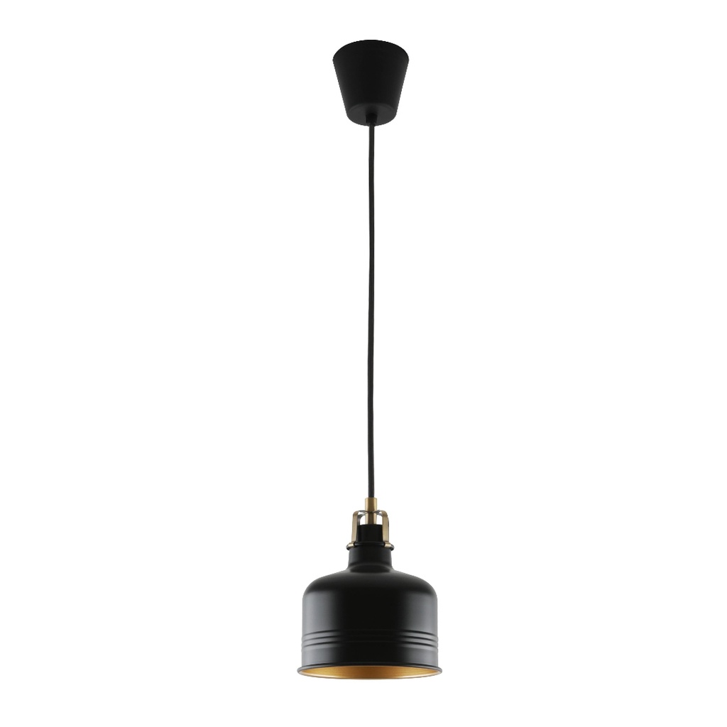 MATT BLACK+BRASS+GOLDEN INSIDE 1*E27 220V 1.5M FABRIC CABLE