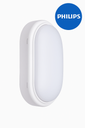 Applique extérieur 15W capteur ovale en plastique blanche étanche IP65