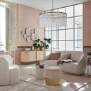 Suspension frange Poggio en verre et métal doré