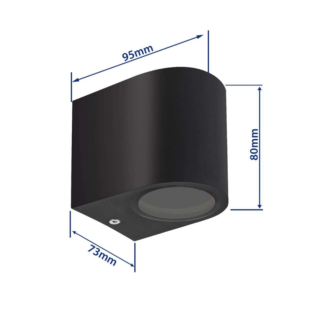 GU10 LIGHTING FIXTURE Black PC 1Bulb Size 72x95x80mm IP65