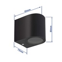 GU10 LIGHTING FIXTURE Black PC 1Bulb Size 72x95x80mm IP65