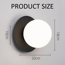 Applique murale Parma en métal noir