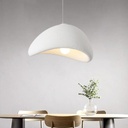 Suspension scandinave wabi sabi en résine blanche gm