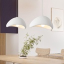 Suspension scandinave wabi sabi en résine blanche gm