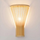 Applique murale en forme de cône bambou naturel