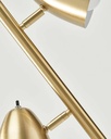 Lampadaire 3 lampes Jacob en métal et abat-jour en métal doré
