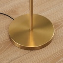 Lampadaire 3 lampes melinda en métal doré avec de verre blanc