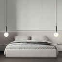 Suspension Tara en metal noir