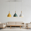 Suspension 3 lampes E27 100cm tout blanc sans ampoule