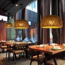 Suspension Manissa en bambou tressé style chinois