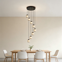 Lustre 8 lampes 40*180cm E27 sans ampoule