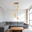 Lustre 6 lampes 30*140cm E27 sans ampoule