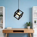 Suspension forme carrée hagar en fer forgé noir