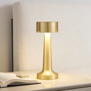 Lampe à poser LED Arista en métal dorée rechargeable