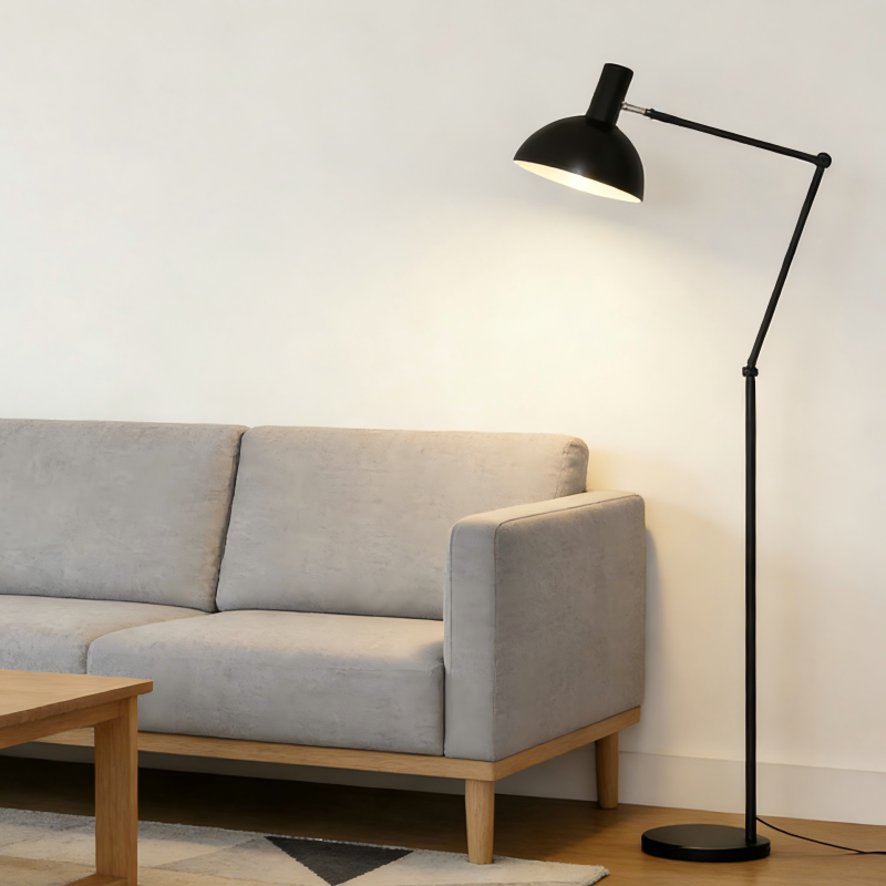 Lampadaire Noir 26*101*160cm E27 sans ampoule