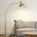 Lampadaire Nordic industriel réglable en métal doré