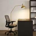 Lampadaire Nordic industriel réglable en métal doré