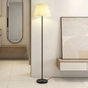 Lampadaire alice en métal base noir avec abat-jour impero blanc