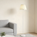 Lampadaire alice en métal base blanc avec abat-jour impero blanc