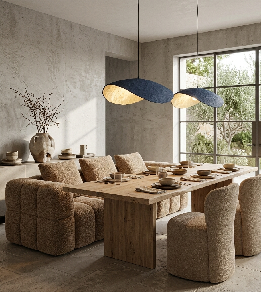 Suspension PM Milan papier mâché en métal doré antic noir