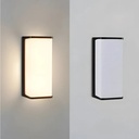 Applique extérieur 10W en plastique noir étanche IP65