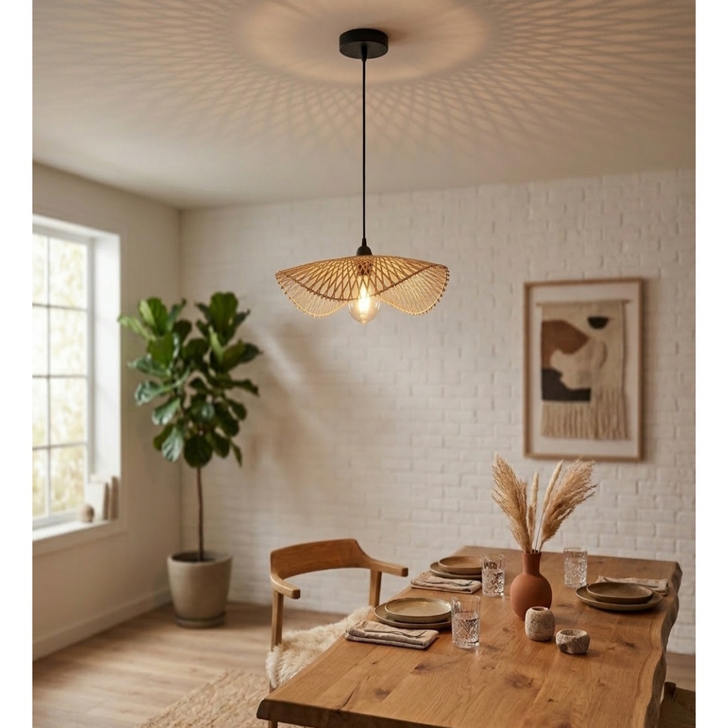 Suspension Jipi feuille en bambou Ø30