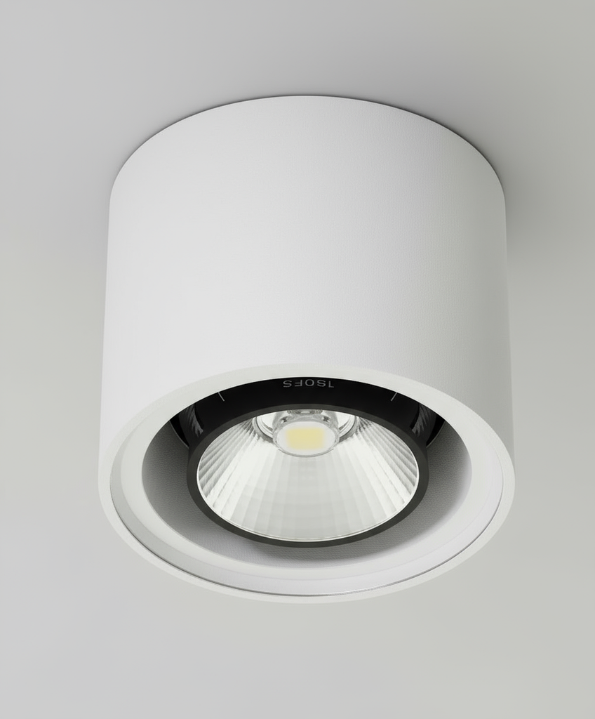 Plafonnier GU10 7W en plastique blanc étanche IP44