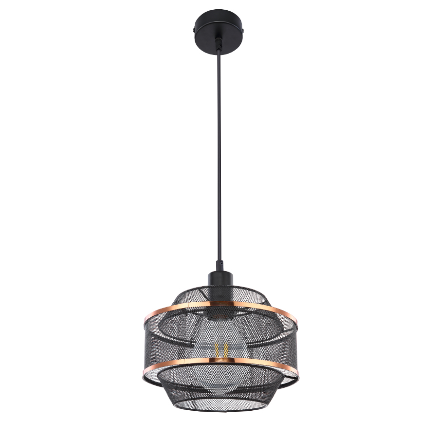 BELLONA - Suspension en métal noir et doré Ø25