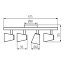 Applique plafonnier Enali à 4 lampes en acier blanc – Idéal pour un éclairage moderne et épuré – Dakar, Sénégal.
