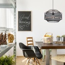 BELLONA - Suspension en métal noir et doré Ø25