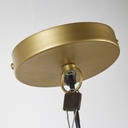 SOHO - Suspension tambour en verre 3 branches en métal doré