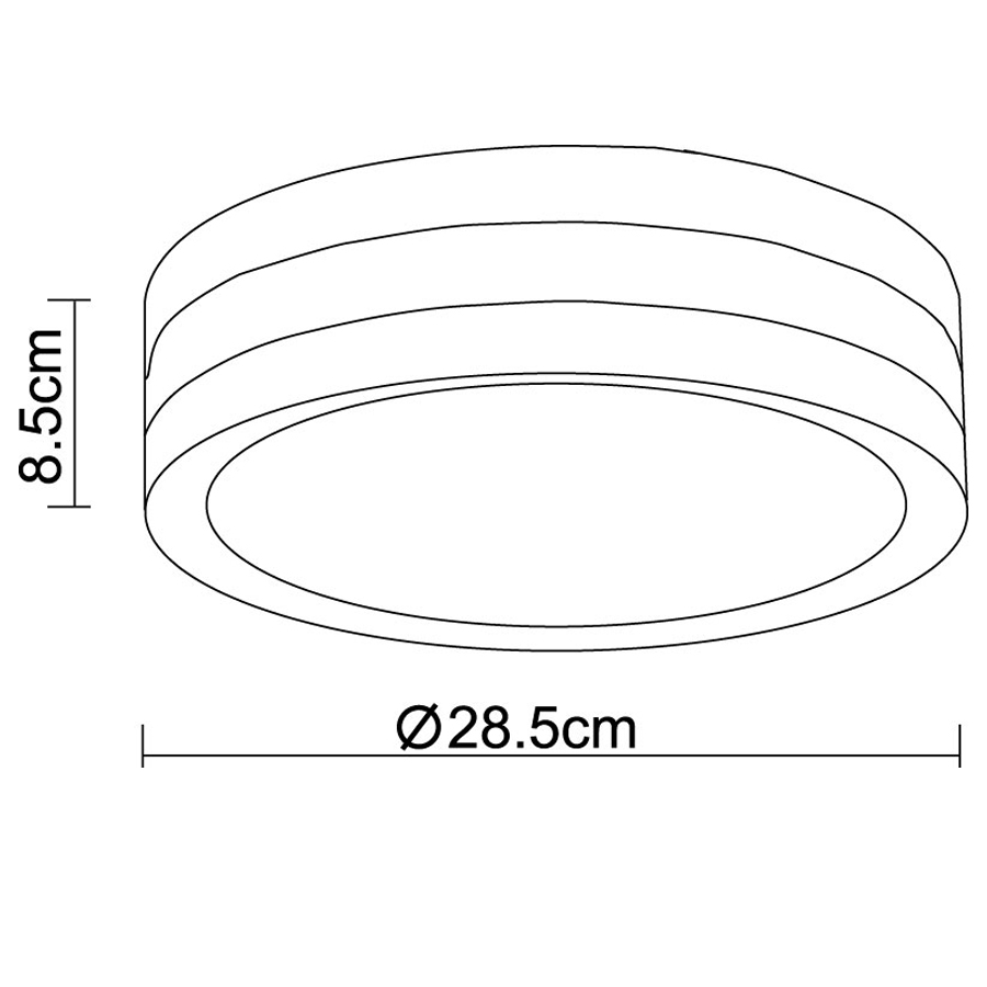 RUISSEAU - Plafonnier SDB rond en acier inoxydable et verre opale étanche IP44 Ø28.5