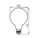 Ampoule décorative LED G95 ambrée E27 5W Lumière Jaune