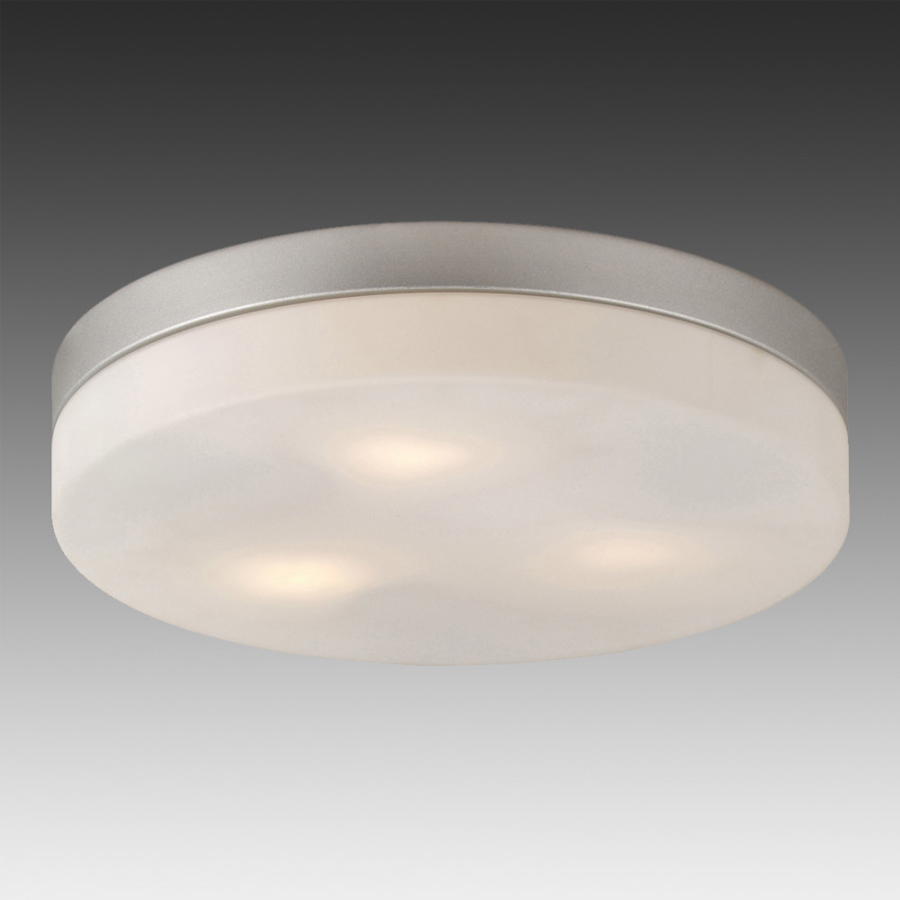 Plafonnier Vranos 3 Lumières Aluminium Argenté Verre Opale IP44 Dakar, Sénégal