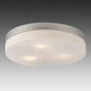Plafonnier Vranos 3 Lumières Aluminium Argenté Verre Opale IP44 Dakar, Sénégal