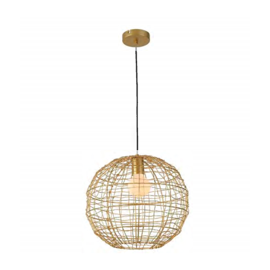 SAMBO - Suspension en métal doré antique Ø46
