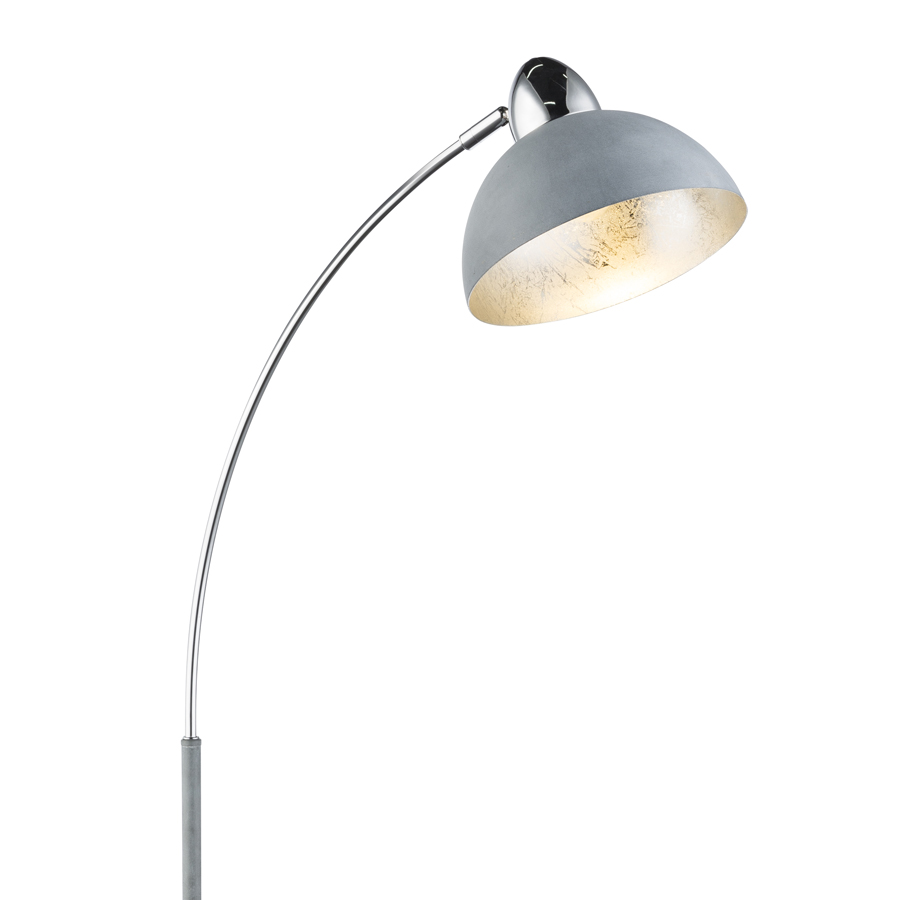 ANITA - Lampadaire en métal gris chrome H155