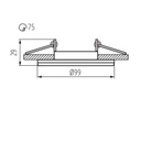 schema-technique-spot.jpg" alt="Schéma technique du spot encastré COLIE-DTO-W, dimensions détaillées avec diamètre 9,9 cm et hauteur 2,9 cm - Dakar, Sénégal